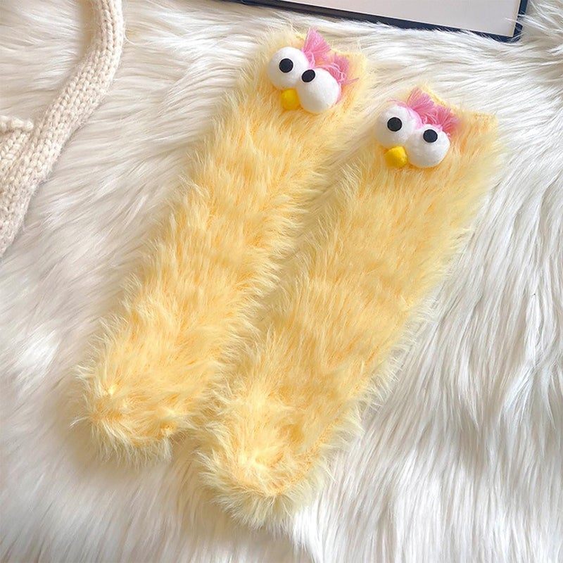 TFTSR Crazy Funny Fuzzy Silly Socks for Kids Women,Girls Fluffy Slipper Novelty Fun Socks,Boy Men Cute Cozy Soft Animal Socks - Image 2